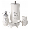 Kúpelňová sada SALLE DE BAIN 3-dielna PORCELÁN BIELA