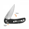 Vega Ganzo Knife G7531-BK vreckový nôž 8,9 cm, čierna, G10