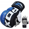 RDX rukavice Grappling Rex blue T6-XL