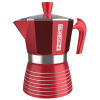 Hliníkový tlakový kávovar PEDRINI INFINITY RED - pre 3 šálky espressa (3 tz)