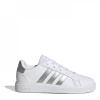 adidas Girls Grand Court Trainers White/ Silver 3 (35.5)
