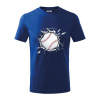 Baseball lopta v triku - Tričko detské bavlnené - 134 cm/8 rokov ( Kráľovská modrá )