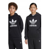 Detská mikina adidas Originals TREFOIL HOODIE čierna farba, s kapucňou, s potlačou, IY7446 134