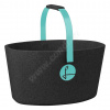 Milovaný košík čierny s tyrkysovou - LIEBLINGSKORB Basic deep black türkis