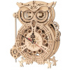 RoboTime 3D drevené mechanické puzzle Sovie hodiny (robo2900)