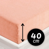 Froté napínacie prestieradlo na extra vysoký matrac FR-005 Svetlo broskyňové 200 x 220 - výška 40 cm