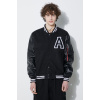 Bunda Alpha Industries PU College pánska, čierna farba, prechodná, 146111