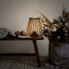 Solight bambusový lampáš s LED žiarovkou, teplá biela, 2x AA, 20cm WO3106