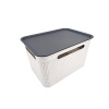 Úložný box s rúčkami BRISEN 16 l, 36 x 26,2 x 21 cm, biely S vekom / Bez veka: S vekom
