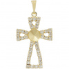 Crystal-ZONE Prívesok Keltský Kríž Rivoli 6mm strass gold plating 24kt