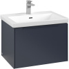 VILLEROY & BOCH Subway 3.0 závesná skrinka pod umývadlo, 1 zásuvka, s LED osvetlením, 622 x 478 x 429 mm, Marine Blue, C575L2VQ