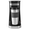 NEDIS kávovar/ na jeden šálek/ dvoustěnný cestovní hrnek/ kapacita 0,42 l/ černý KACM300FBK