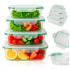 Sklenené nádoby na potraviny na hermetické skladovanie LUNCH BOX 4x