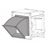 RFU-250-OB45-Z oblouk 45° pro průmyslový radiální ventilátor Alteko RFU