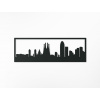 drevko Obraz Barcelona panoráma Rozmer obrazu: 65 x 195 cm, Farba dekorácie: Antracit