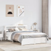 zahrada-XL Posteľný rám s čelom biely 150x200cm borovicový masív 3305998