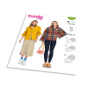 Strih Burda 5706 - Bunda, vrchná košeľa, menčestrová košeľa