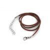 Šňůrka z eko kůže s karabinkou z nerezové oceli délka 46 cm Varianta: 2 hnědá, Balení: 1 ks