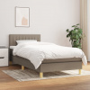 zahrada-XL Posteľný rám boxsping s matracom sivohnedý 80x200 cm látka 3140733
