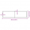 vidaXL Stolová doska 180x50x(2-4) cm neošetrený dubový masív - Hnedá - 188365-122269