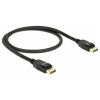 Delock DisplayPort prepojovací kábel Konektor DisplayPort 50 cm čierna 85506 pozlátené kontakty, krútený, trojžilový tienený, 4K UHD Kábel DisplayPort; 85506