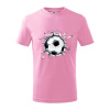 Futbalová lopta v triku - Tričko detské bavlnené - 134 cm/8 rokov ( Ružová )