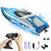 MOTOROVÁ LOĎKA LOĎ PRETEKOVÁ RC BOAT DIAĽKOVO OVLÁDANÁ PILOT 15 km/h S LED