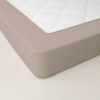 Jednofarebná perkálová napínacia plachta, hĺbka rohov 40 cm béžová 090 Blancheporte