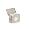 Zeller Present Lekárnička, kovový box na lieky, 2v1, béžový, MEDICINE 23x17x16