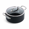 GreenPan Hrniec s nepriľnavým keramickým povrchom s pokrievkou Barcelona Pro, Ø 24 cm / 4,9 l, čierna CC005334-001