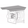 RFU-355-STR-E stříška pro průmyslový radiální ventilátor Alteko RFU