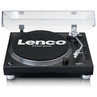 Lenco L-3809BK - gramofon s přímým náhonem - černý
