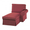 Dekoria Poťah na ležadlo Ektorp (pravé), červená, Ležadlo Ektorp - pravé, Chenille, 162-05
