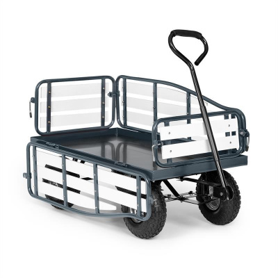 Waldbeck Ventura, ručný vozík, maximálna záťaž 300 kg, oceľ, WPC, čierny (GDI7-Ventura-advanBK)