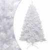 vidaXL Umelý výklopný vianočný stromček so snehovými vločkami 180 cm - Biela - 79485-33892