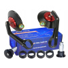 Zrkadlá Motocykel CNC čierno-červené pre riadidlá 22 a 25,4 mm + koncovky