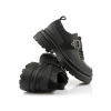 POLTOPÁNKY KARL LAGERFELD JEANS BROOKE BUCKLE TRIM SHOE BLACK LTHR