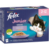 Felix Fantastic Junior kapsičky pre mačky výber v želé, 12× 85 g