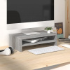 vidaXL Stojan na monitor sivý dub sonoma 42x24x13 cm spracované drevo 815268