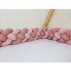 Vulpi Mantinel do postieľky Vrkoč 360cm XL Handmade Farba: ružová-staroružová