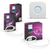 Súprava inteligentného osvetlenia Hue Lightstrip Plus V4 EMEA 2m base kit + 2x Hue Lightstrip Plus V4 EMEA 1m ext + Philips HUE Bridge