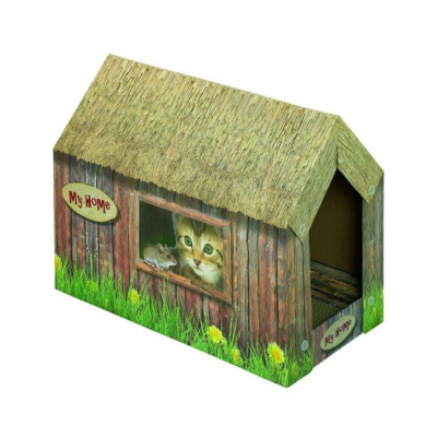 Kartónový domček pre mačky Nobby 49x26x36cm