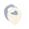 Podbradník bandana Forest Treasures & Denim Blue 2 ks