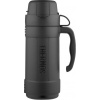 Thermos Sklenená termoska s jednou šálkou - čierna 750 ml