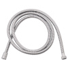 Hadica sprchová PVC 1,5m, hladká, kovový vzhľad, rotačná matica sprchy, 830248
