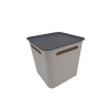 Úložný box s rúčkami BRISEN 18l, 29x29x29 cm, biely S vekom / Bez veka: S vekom