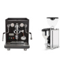 ECM Synchronika, black, dark walnut + Rocket Espresso GIANNINO, chrome/black