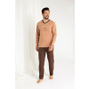 Regina 495 dlhé/r M-XL Z25/26 pánske pyžamo Béžová M