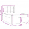 vidaXL Boxspring posteľ s matracom tmavosivá 140x200 cm látka - Sivá - 154135-208777