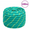 vidaXL Lodné lano zelené 20 mm 100 m polypropylén